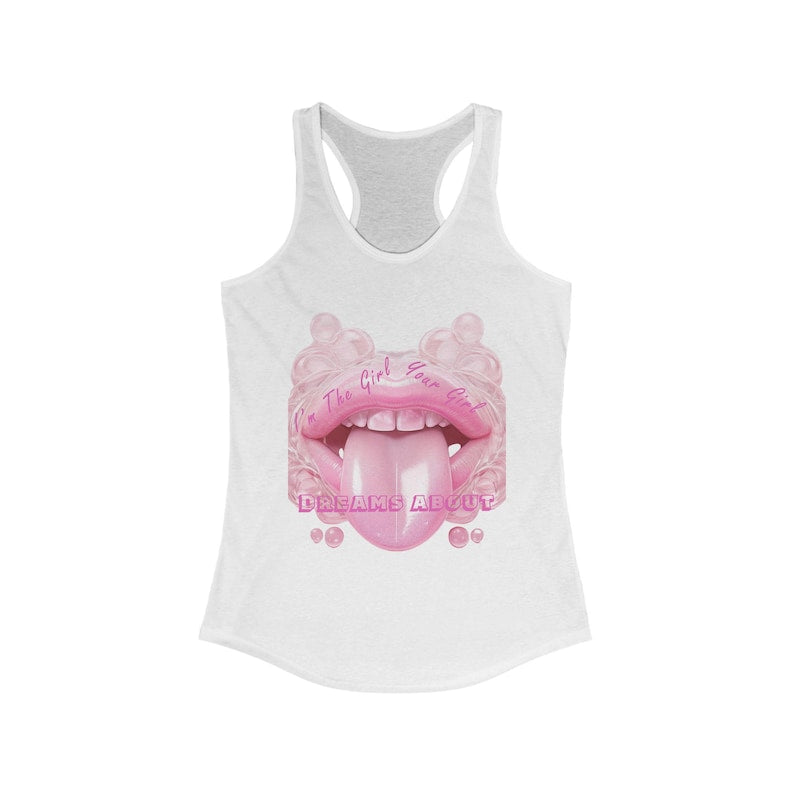 Girl Love Racerback Tank Top, Ideal Women's Sleeveless Tee, Feminine Workout Clothing, Yoga Shirt, Gift for Her, Women's Activewear